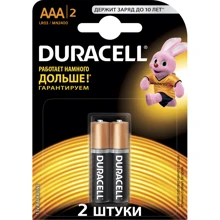 Батарейки Duracell Basic AAA алкалиновые 1.5V LR03 2шт. (5000394058170): undefined undefined