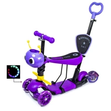 Самокат Scooter "Пчёлка" 5in1. Violet (многофункциональный, светящиеся колёса) 1681299662: Количество колес 3