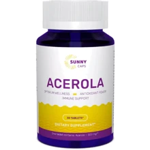 Sunny Caps Acerola 500 mg Ацерола 30 таблеток: Форма выпуска Таблетки