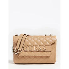 Жіноча сумка через плече Guess Illy Convertibe Crossbody Flap темно-бежева (HWVG7970210-BEI): Стать жіночий