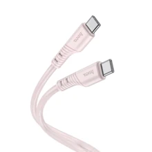Кабель Hoco USB-C to USB-C X97 Crystal 3A 60W 1m Light Pink: Тип USB-C - USB-C