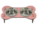 Миски на підставці Lucky Pet Косточка для собак малих порід 2x200 мл 30х17х6 см рожеві (4820224213545): Тип Миски