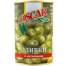Оливки с косточкой Oscar foods 300 г (8413552051383): Вес нетто 300 г