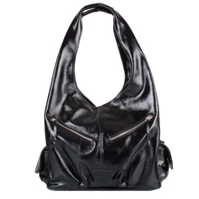 Женская сумка хобо Laskara черная (LK-DM230-black-glossy): Пол Женский