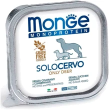 Паштет для собак Monge Dog Solo 100% оленина 150 г (70014175): Тип Влажный корм