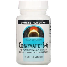Source Naturals Coenzymated B-6 Коэнзим витамина В6 25 мг 30 таблеток: Тип Витамин B