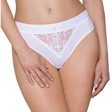 Трусики с широкой резинкой и кружевом Passion PS001 PANTIES white, size XL: Для кого Для женщин