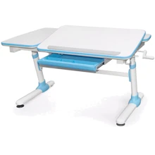 Стол Evo-kids Darwin Blue (арт.Evo-502 B) - столешница белая / вставки голубые: Тип Парта