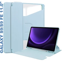 Аксесуар для планшетних ПК BeCover Case Rotatable Light Blue для Samsung X710 Galaxy Tab S9 / X510/X516B Galaxy Tab S9 FE (710435): Колір голубой
