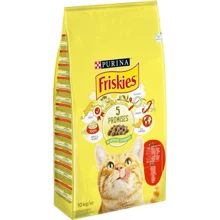 Сухой корм Friskies для взрослых котов с говядиной, курицей и овощами 10 кг (5997204569004): Тип Сухой корм