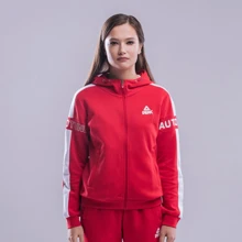 Спортивная толстовка Peak FWA01028-RED 44 красная с капюшоном на молнии: Сезон Демисезон