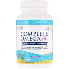 Nordic Naturals Complete Omega Junior 283 mg 90 Mini Soft Gels Lemon Омега со вкусом лимона для подростков: Тип Омега 3-6-9