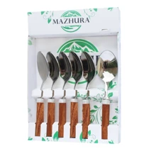 Набор закусочных ложек Mazhura Wood Walnut 6 шт MZ-506095: Наименование Закусочная ложка 6 шт