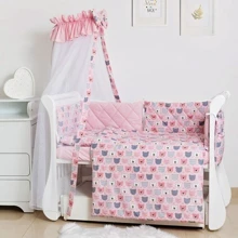 Постельный комплект 8 эл. Twins Premium Glamour 4029-TG-08B, bear pink, розовый: Тип постельный комплект