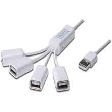 Адаптер Digitus Adapter USB to 4хUSB White (DA-70216): Колір белый