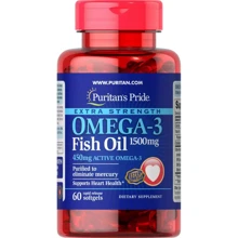 Puritan's Pride Extra Strength Omega-3 Fish Oil 1500 mg Омега-3 рыбий жир 60 гелевых капсул: Тип Омега 3