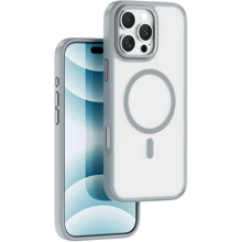 Чехол для iPhone WIWU Magnetic Armor Pro Series Grey (FGG-012) for iPhone 16 Pro Max: Цвет серый