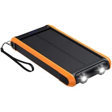 Внешний аккумулятор PowerPlant Power Bank 10000mAh Solar Black (PB930494): Количество USB 2