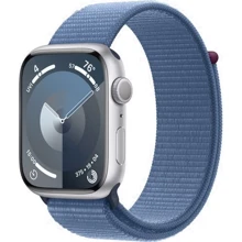 Apple Watch Series 9 45mm GPS Silver Aluminum Case with Winter Blue Sport Loop (MR9F3) : Розмір 45mm
