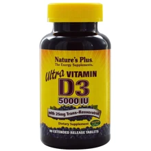 Nature's Plus, Ultra Vitamin D3, 5000 IU, 90 Extended Release Tablets (NTP1045): Тип вітамін D