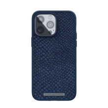 Чехол для iPhone Njord Salmon Leather MagSafe Case Blue (NA44SL01) for iPhone 14 Pro Max: Цвет синий