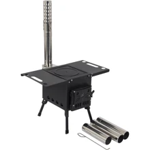 Печь дровяная Bo-Camp Falconwood Black (8618600): Размер 1460х570х400 мм