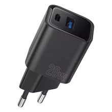 Зарядний пристрій Proove Wall Charger USB-C+USB Silicone Power Plus 20W Black: Особливості USB-C, Power Delivery (PD)
