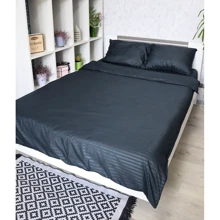 Комплект постельного белья LightHouse Mf Stripe Аnthracite страйп-микрофибра полуторный (2200000605122): Материал микрофибра