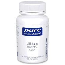 Pure Encapsulations Lithium Orotate, 5 mg, 90 Capsules (PE-01126): Тип N-ацетилцистеин