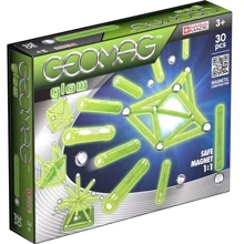 Geomag Glow 30 деталей | Светящийся магнитный конструктор Геомаг: Количество деталей, шт. 30