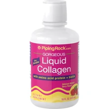 Piping Rock Liquid Collagen Delicious Natural Berry Flavor 473 ml Bottle Рідкий колаген: Тип колаген