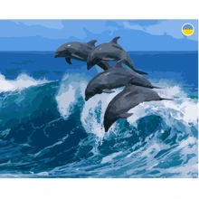 Картина по номерам Origami Дельфины в море 40x50 см LW3080: Производитель Origami