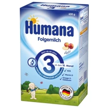 Молочна суха суміш Humana 3, 600 г від 10 місяців: Тип Суміші молочні