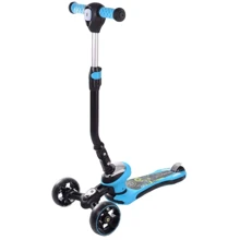 Детский складной самокат Bambi с фонариком (SC21003(Blue)): Количество колес 3