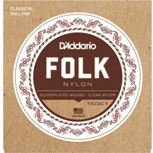 Струна для гитар Струны D`ADDARIO EJ32C FOLK NYLON Ball End Silver Wound / Clear Treble: Тип Комплект струн