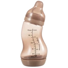 Антиколиковая бутылочка для кормления Difrax S-bottle Natural с силиконовой соской 170 мл Caramel (705 Caramel): Материал полипропилен