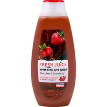 Fresh Juice Love Attraction Chocolate & Strawberry Крем-гель для душа Шоколад и Клубника 400 ml: Назначение Очищение