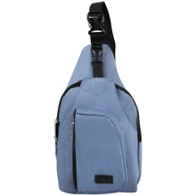 Мужская сумка-слинг DNK Leather голубая (DNK-JOKER-3-BAG-4): Пол Мужской