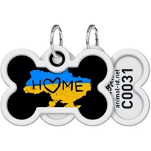Адресник металлический WAUDOG Smart ID c QR паспортом рисунок Дом 40х28 мм (0640-0230): Производитель WAUDOG