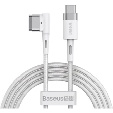 Кабель Baseus Cable USB-C to Laptop MacBook Zinc Magnetic L-shaped Port 60W 2m White (CATXC-W02): Тип USB-C - L-shaped Port