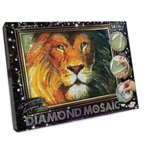 Алмазна мозаїка Danko Toys Diamond Mosaic Лев 30x40 см (DM-03-01,02,03,04,05...10): Виробник Danko toys