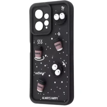 Чехол для телефонов Mobile Case Pretty Things Black/Coffee for Xiaomi Redmi Note 12 4G: Совместимость Xiaomi Redmi Note 12 4G