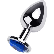 Анальна пробка із кристалом Toyfa Metal Silver anal plug blue gem: Для кого унісекс