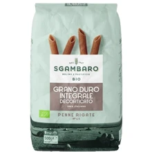 Макаронні вироби Sgambaro Bio Penne Rigate Grano Duro Integrale Decorticato 500 г (8009385131455): Вага нетто 500 г