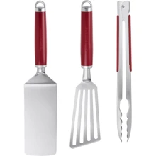Набор для барбекю Набор для гриля KitchenAid Coreline 3 предмета красный (KAG930OHERE): Размеры, мм 36.5х75 см; 30х8 см; 29х3.5 см