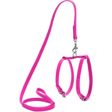 Шлея круглая WAUDOG Glamour с поводком для кошек и мелких собак 9 мм 30-40 см розовая (33997): Производитель WAUDOG