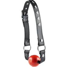 Кляп на кожанном ремне Ball Gag Normal, красный: Производитель Hidden Desire