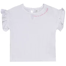 Футболка H & M 6644788 74 см біла: Стать дівчинка