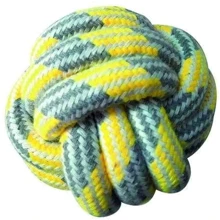 Іграшка для собак Croci PASTEL м'яч із каната жовтий 7.5 см (C6198688): undefined undefined