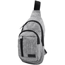 Мужская сумка-слинг DNK Leather серая (DNK-JOKER№4-BAG-7): Пол Мужской